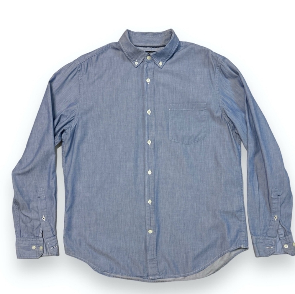 BANANA REPUBLIC Blue Custom 078 Wash Camden Fit Button Down Dress Shirt